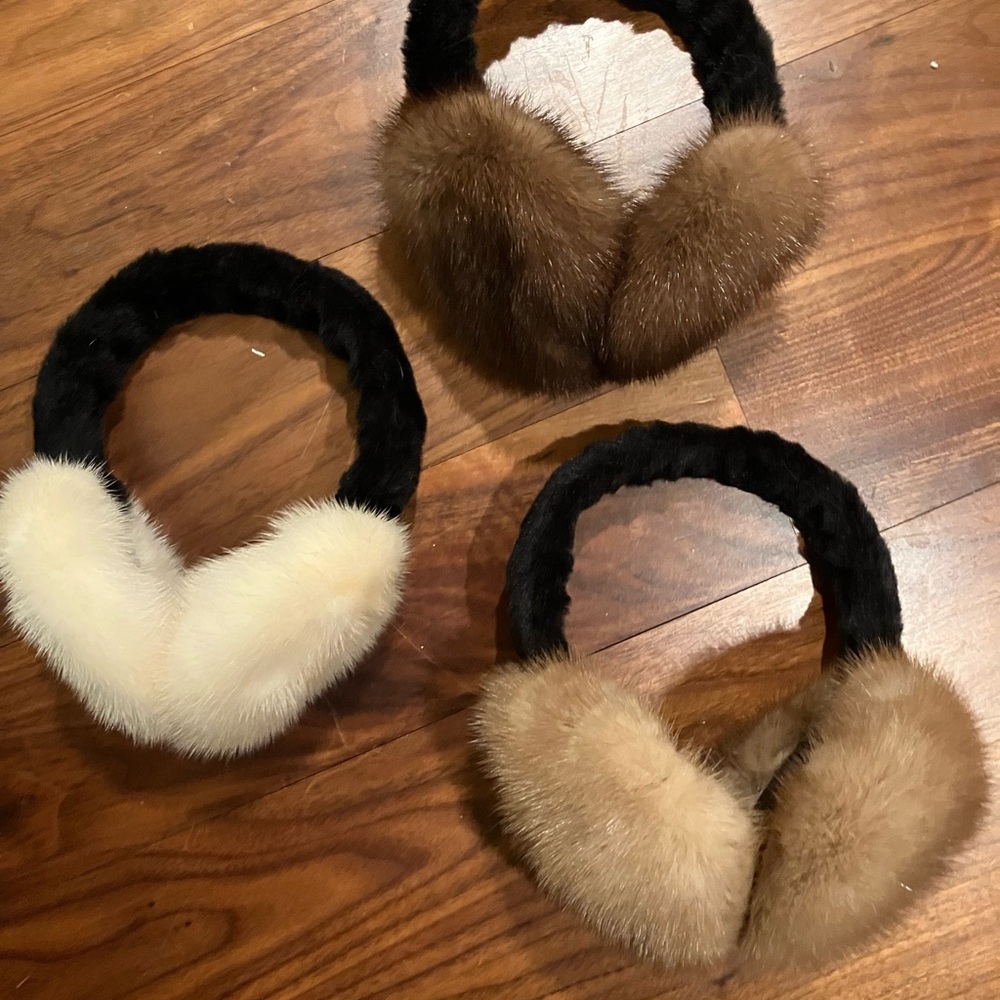 Real Mink Fur Earmuffs